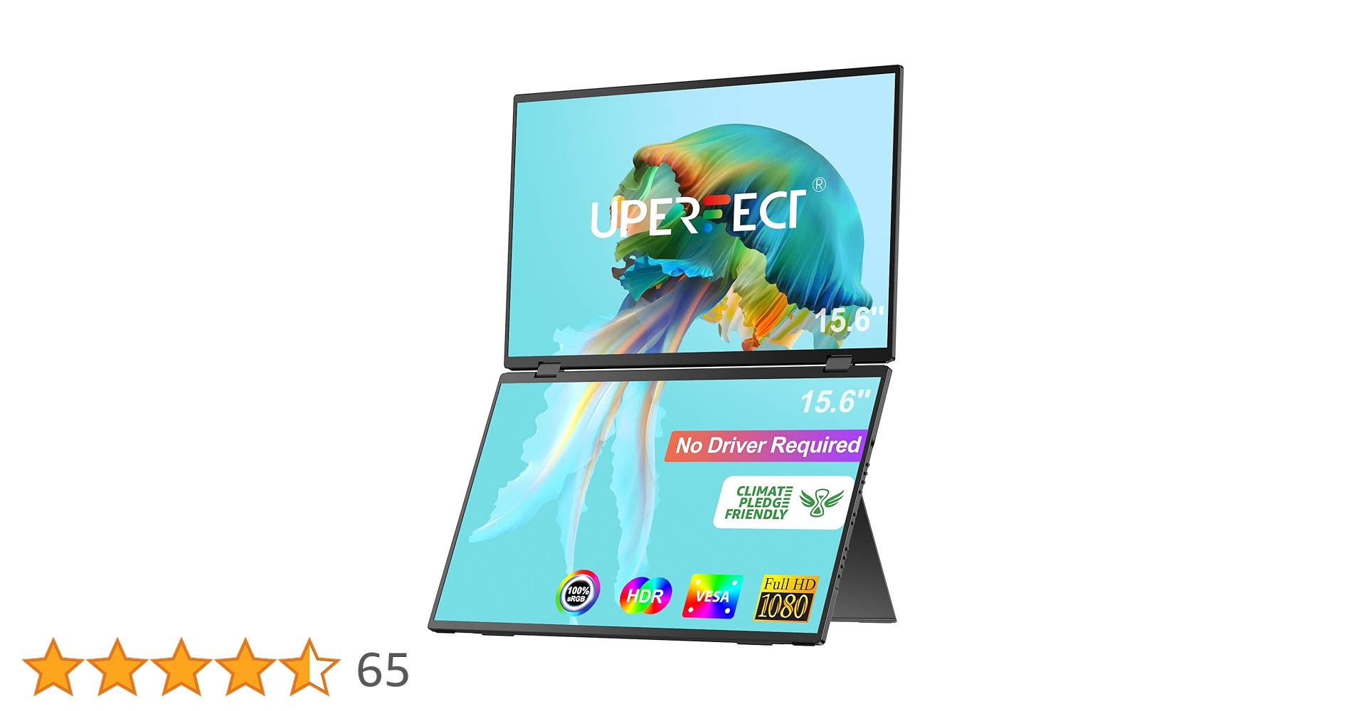 【美品】縦積型デュアルモニター UPERFECT Delta 15.6インチ Stacked Monitor Laptop Dual Screen Folding 18 Inch – UPERFECT